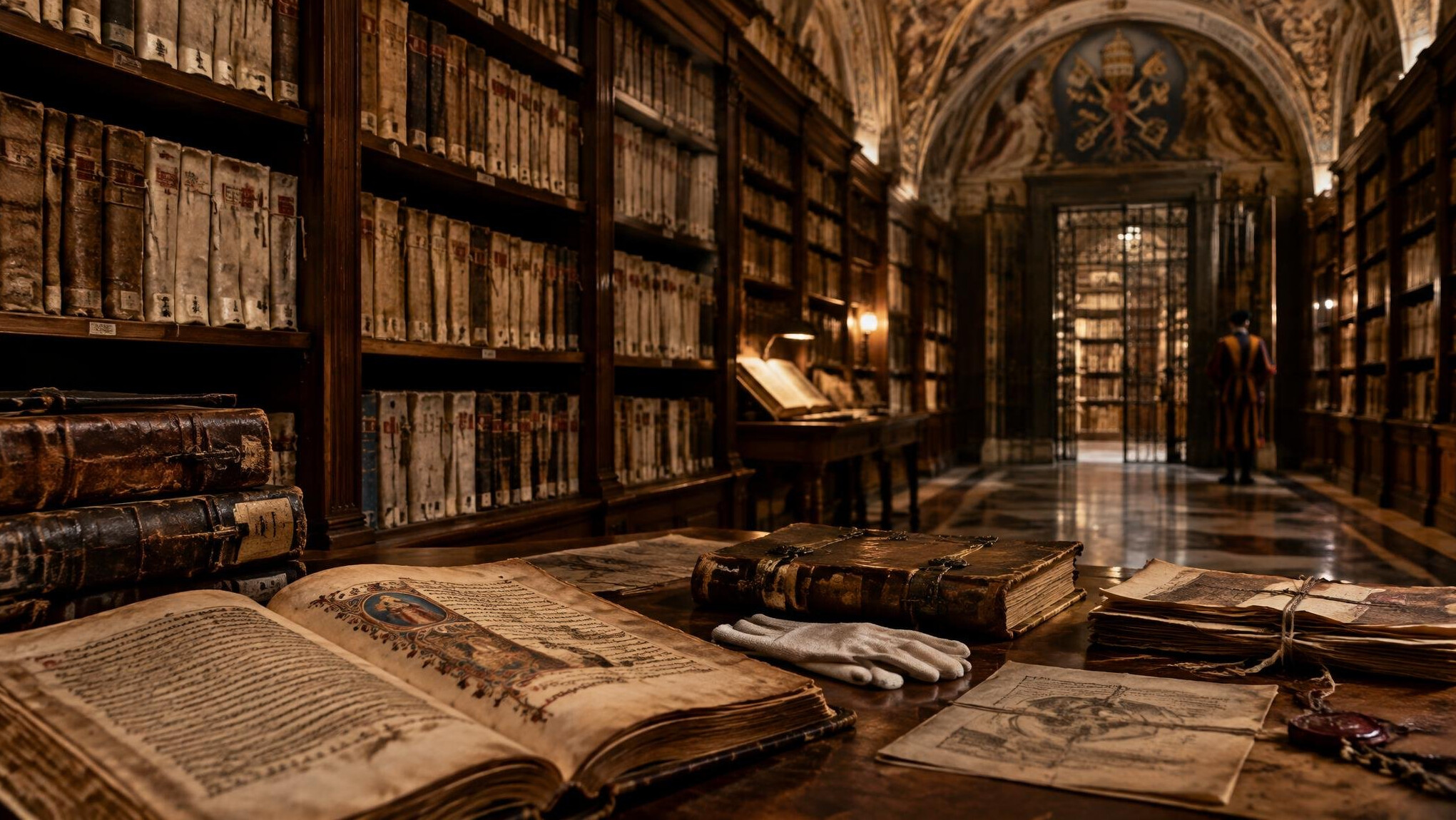 old books in library